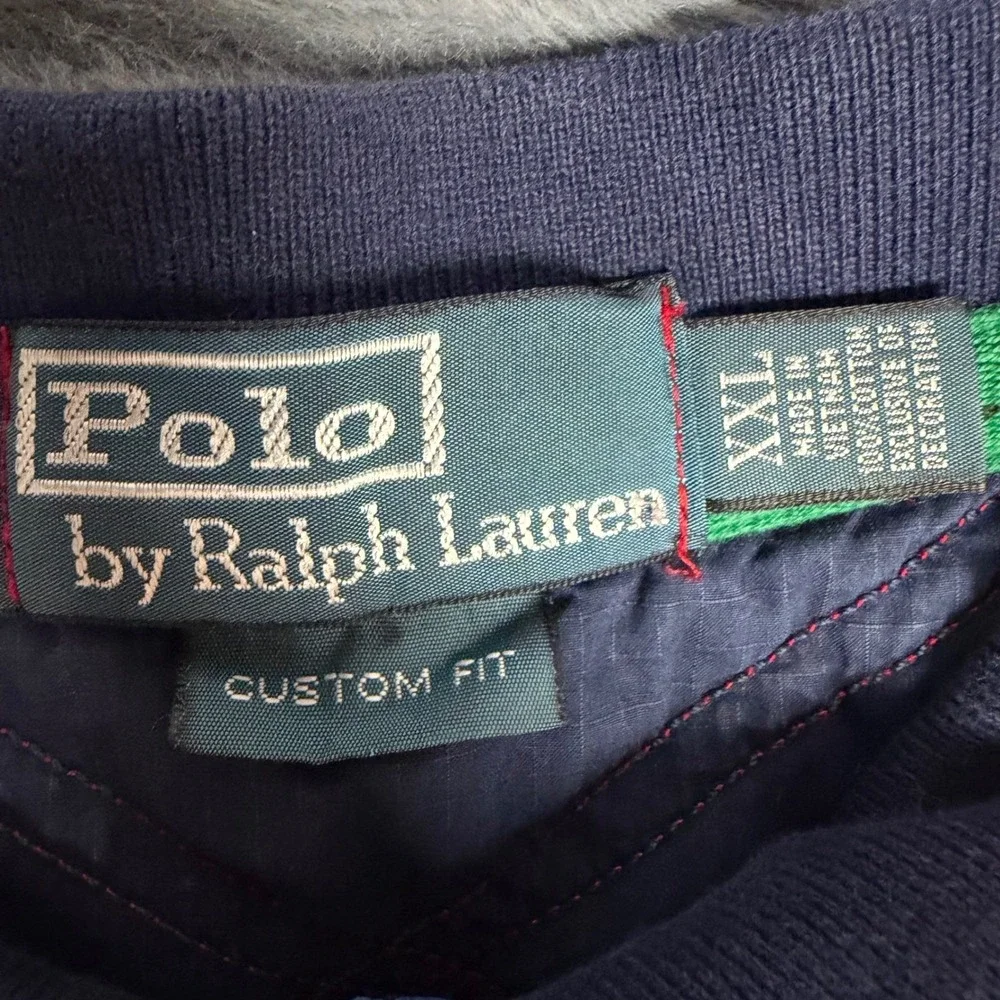 Polo Ralph Lauren Red Big Pony Polo Shirt Mens XXL Custom Fit Navy Trim 67 Patch